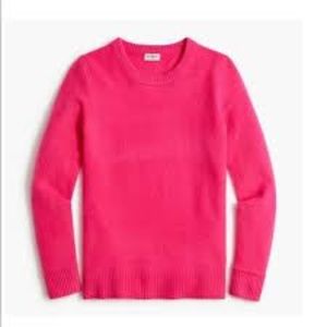 NWT - J Crew Factory Extra Soft Yarn Crewneck Sweater in Bright Pink - Medium